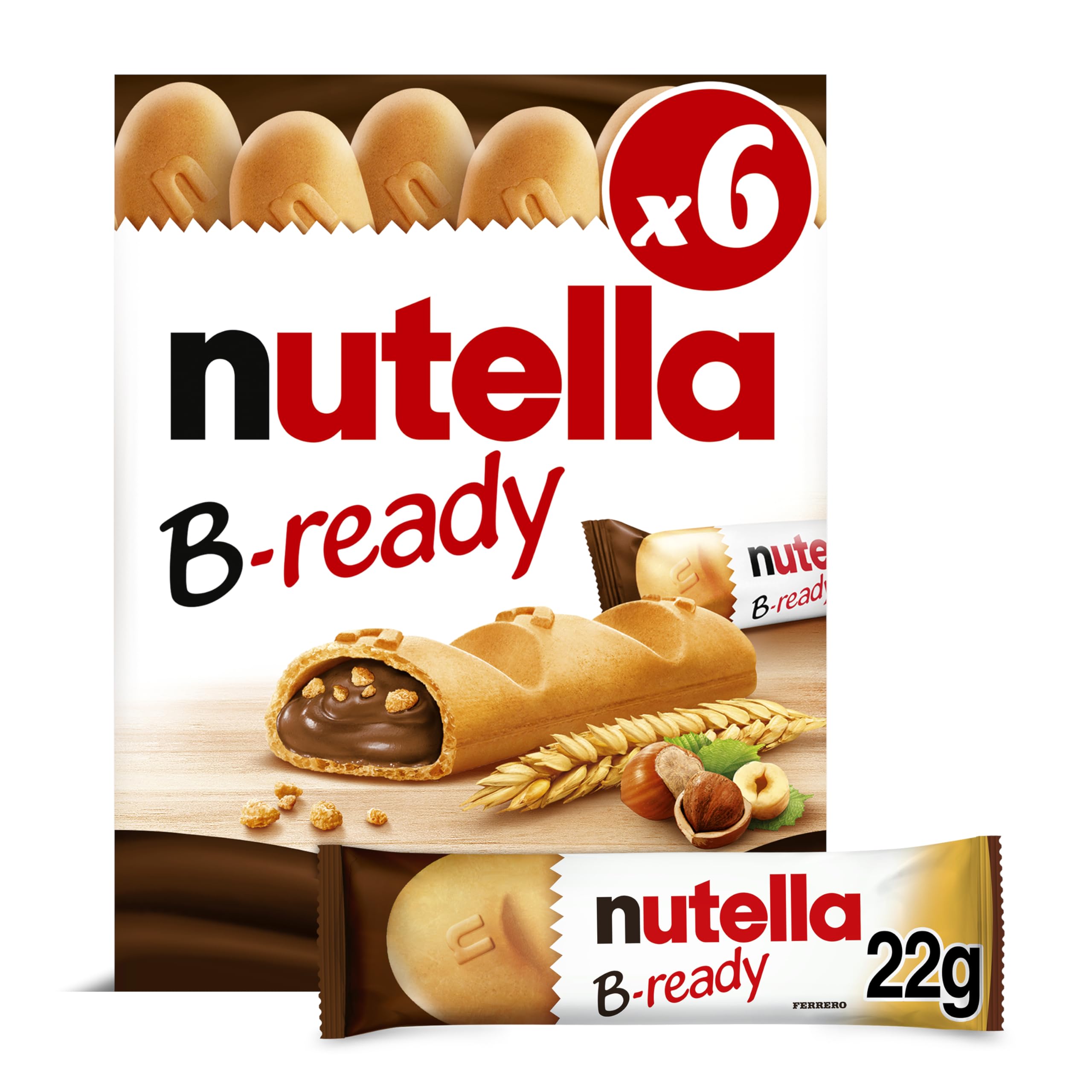 Nutella B-ready Biscuits, 6 Pack