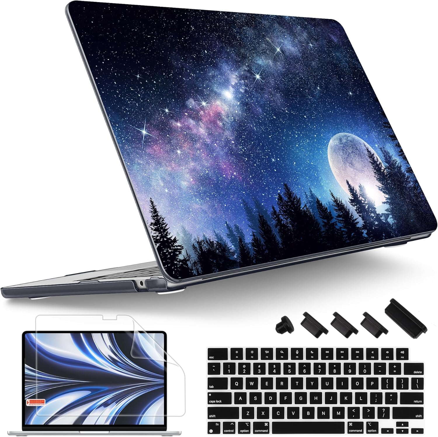 Tuiklol for MacBook Air 13 inch Case M5 2026 M4 2025 M3 2024 M2 2022 Release Model A3449 A3240 A3113 A2681,Plastic Hard Shell Cover for MacBook Air 13.6 with Touch ID, Moonlight