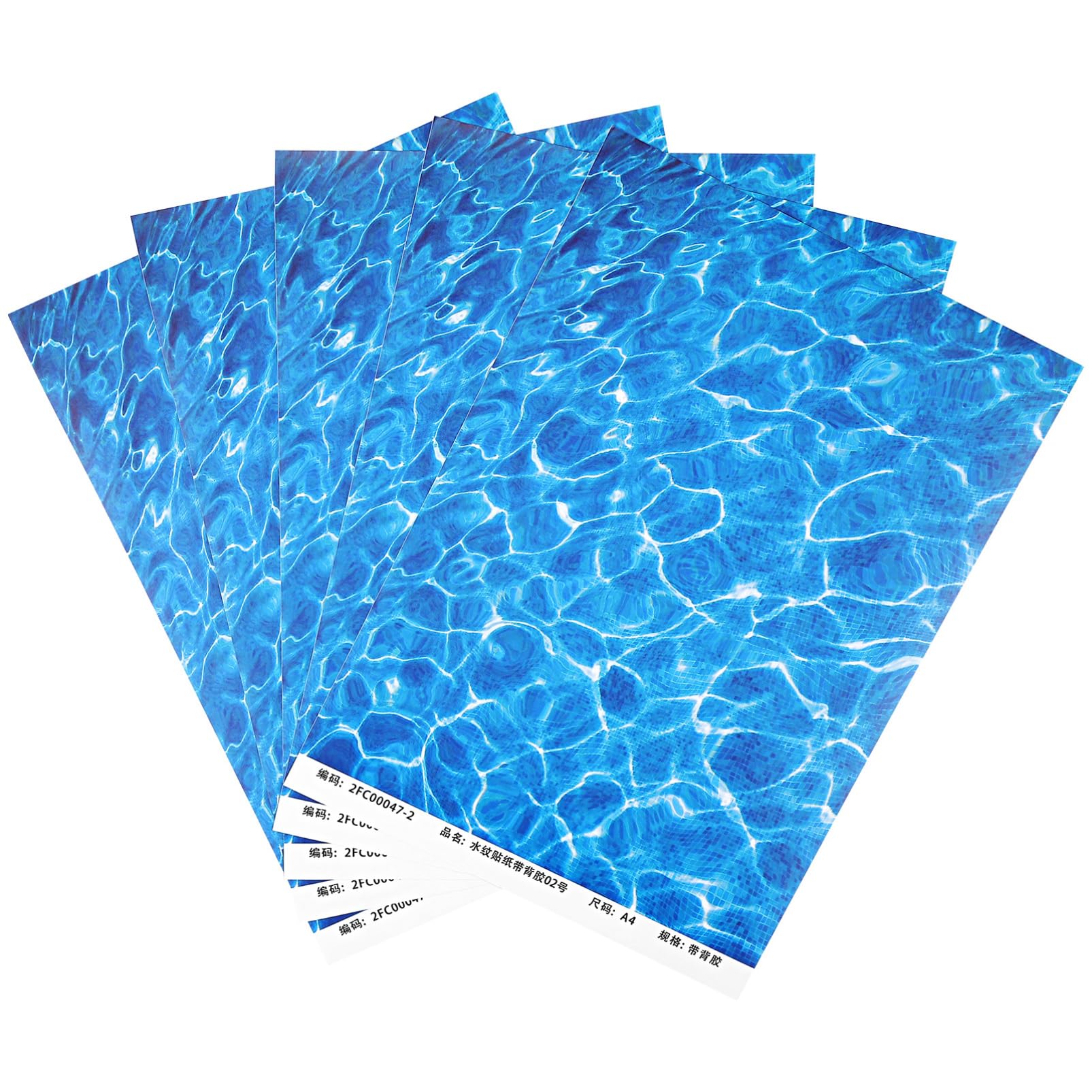 BESPORTBLE 5 Sheets Water Wave Stickers Diy Micro Landscape Fake Stream Decor Water Sheets