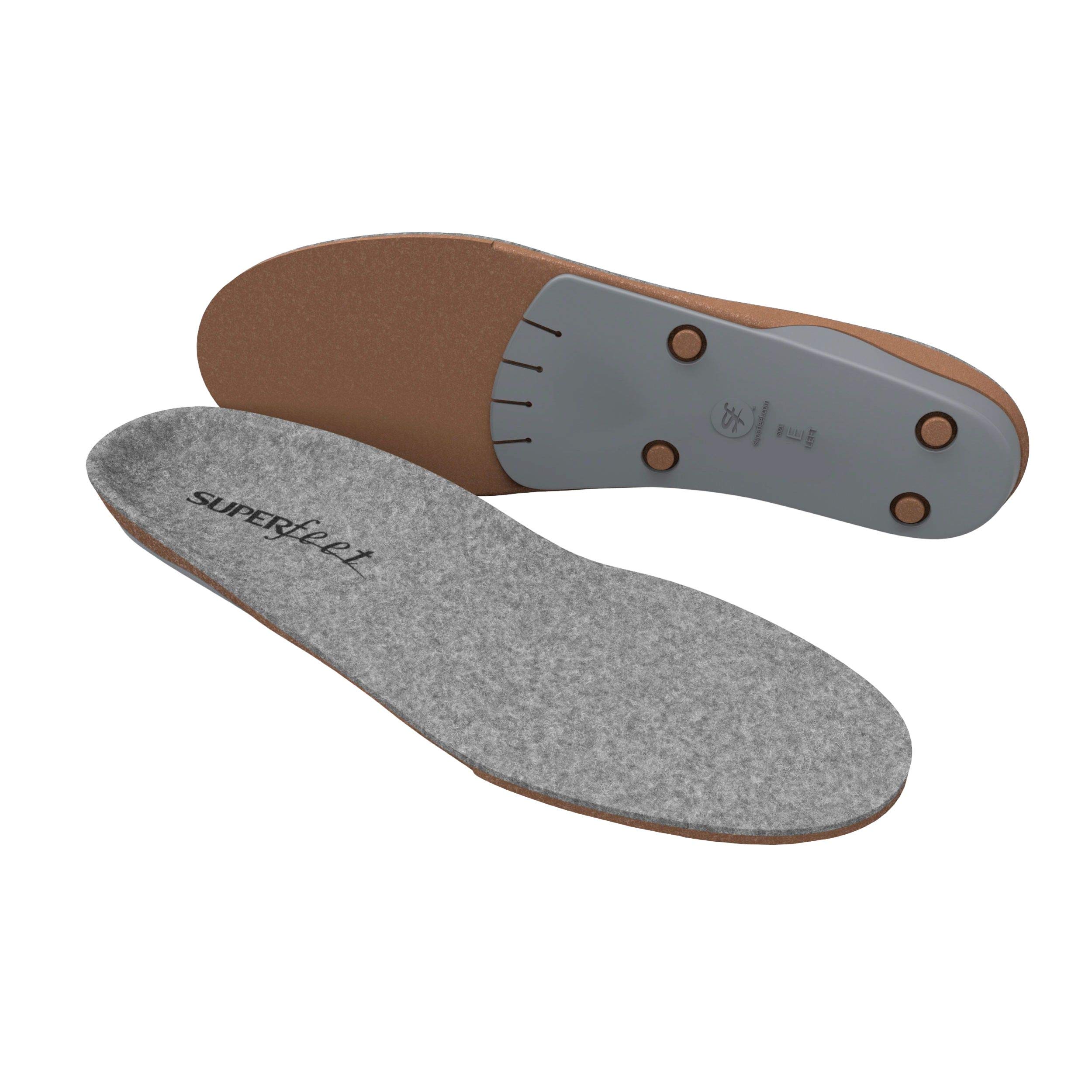 Superfeet Merionogrey Professional-Grade High Arch Orthotic Shoe Inserts for Maximum Support Insole