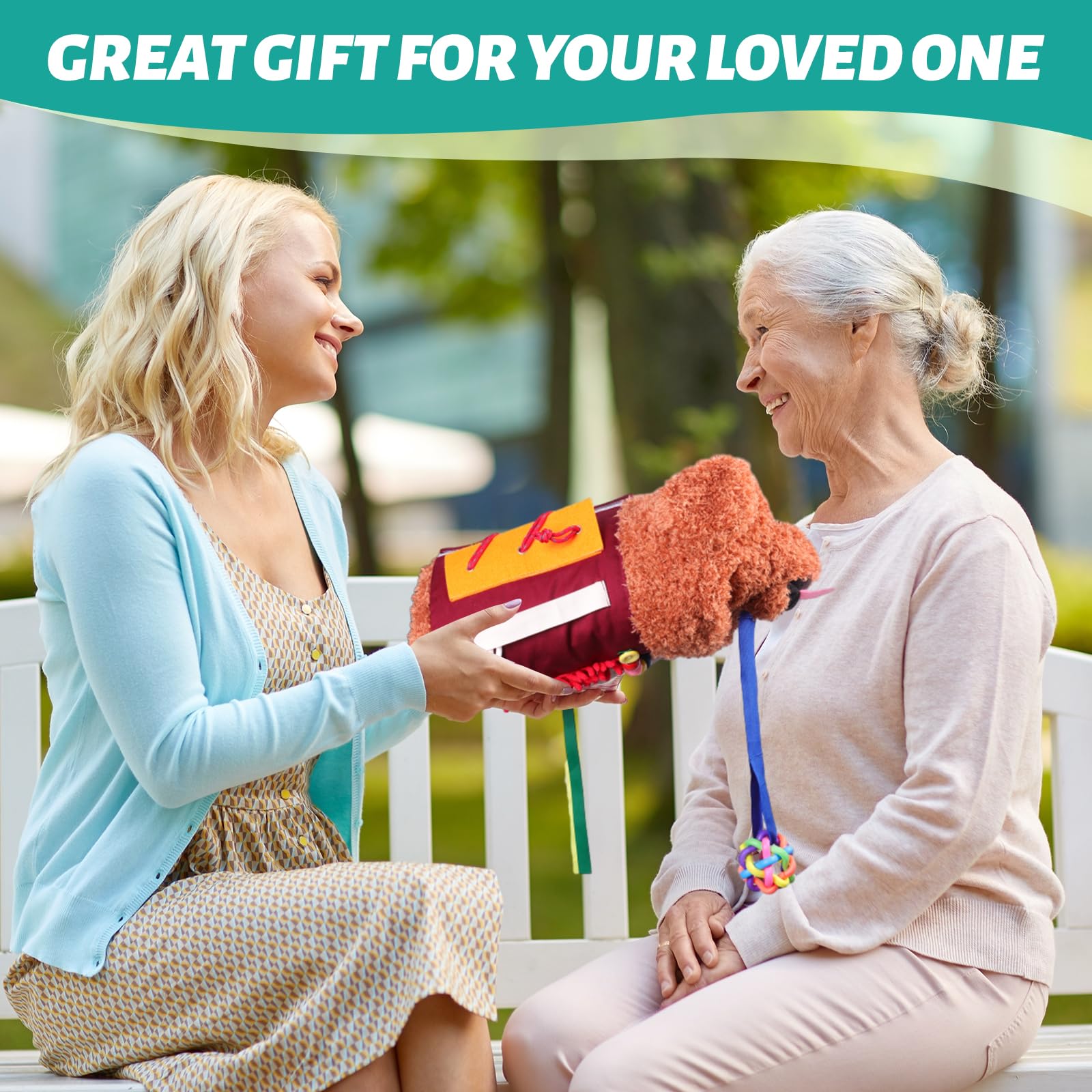 Manta y manguito antiestrés para perros adultos con demencia, Alzheimer, actividades para personas mayores y personas mayores, juego de regalo y juguete para Alzheimer o demencia, juguetes sensoriales