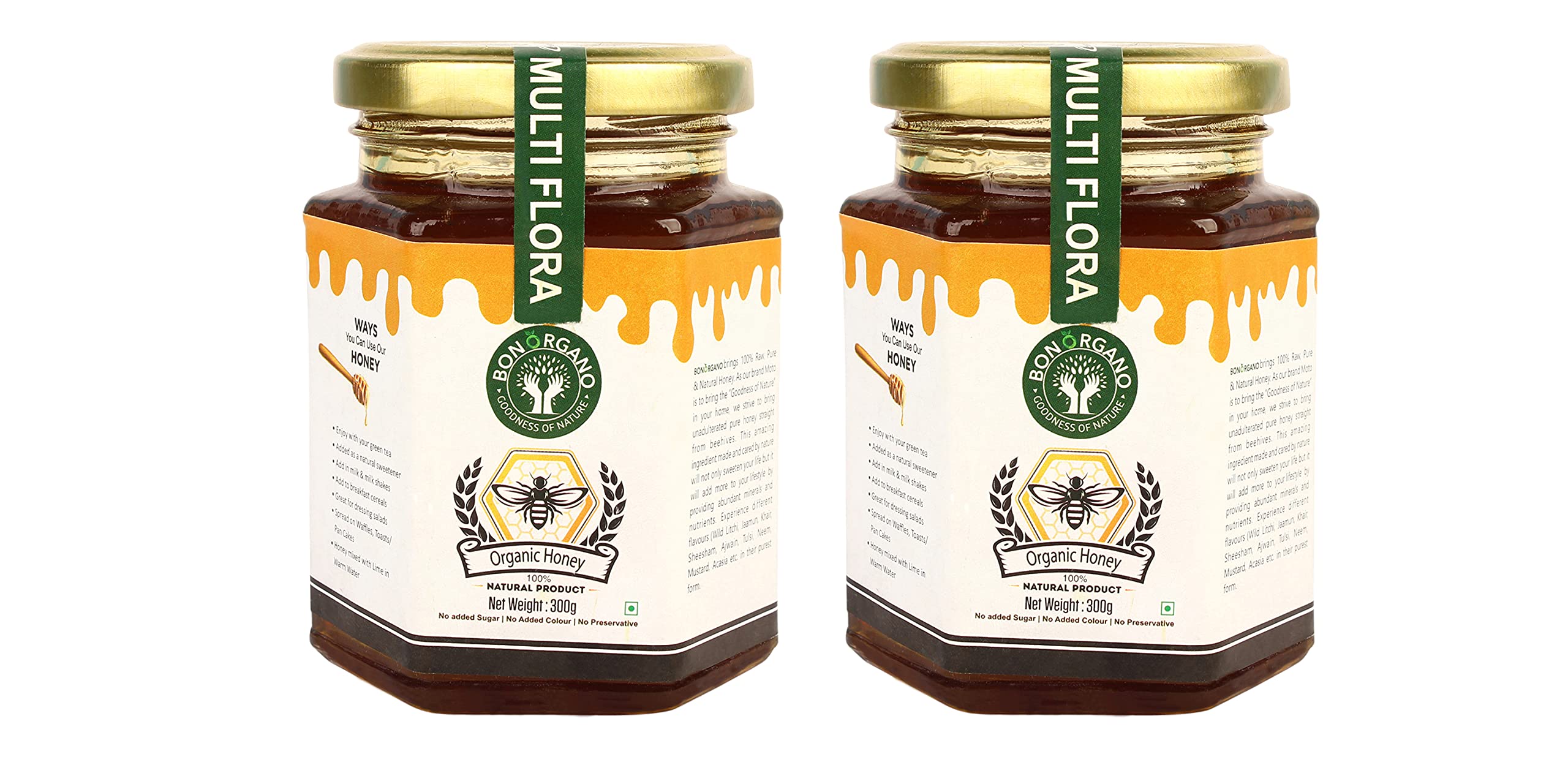 BON ORGANO Unprocessed Pure Multiflora Organic Raw Honey, 300 GMS (Set of 2) (B08PKR8MGC) Amazon Price History, Amazon Price Tracker