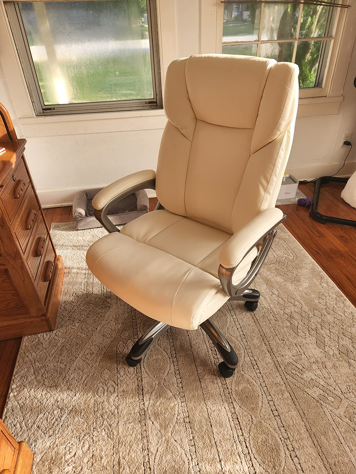 20/mo Finance Amazon Basics HighBack Bonded Leather Executive Office Computer Desk Chair