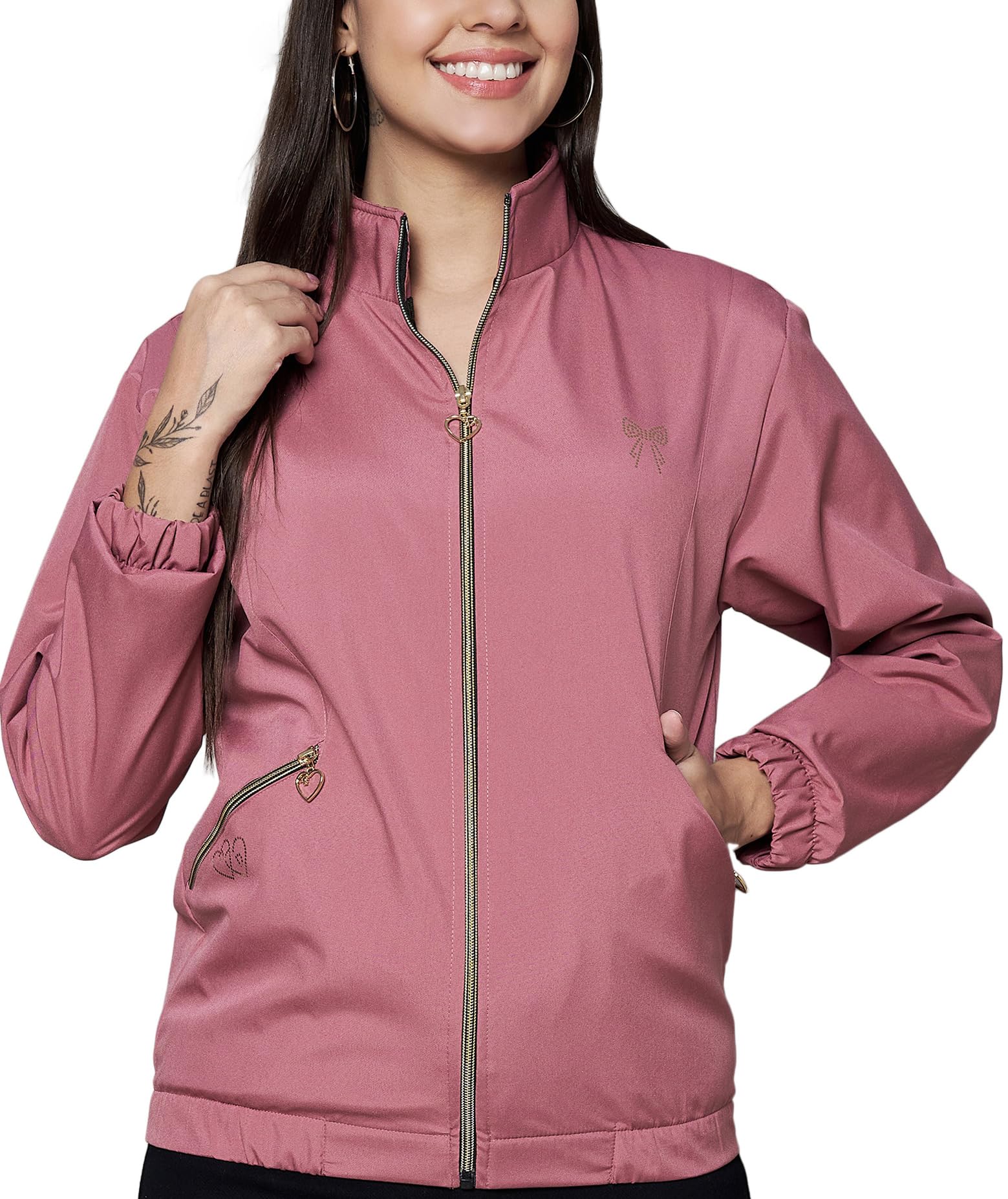 ewools Women's Nylon Fullsleeves Jacket (Jac5)-picture-10