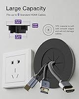 Vista 6 de VCELINK Kit de gestión de cables con cepillo en la pared para TV montada en la pared, ocultador de cables para cables de baja tensión que pasan a