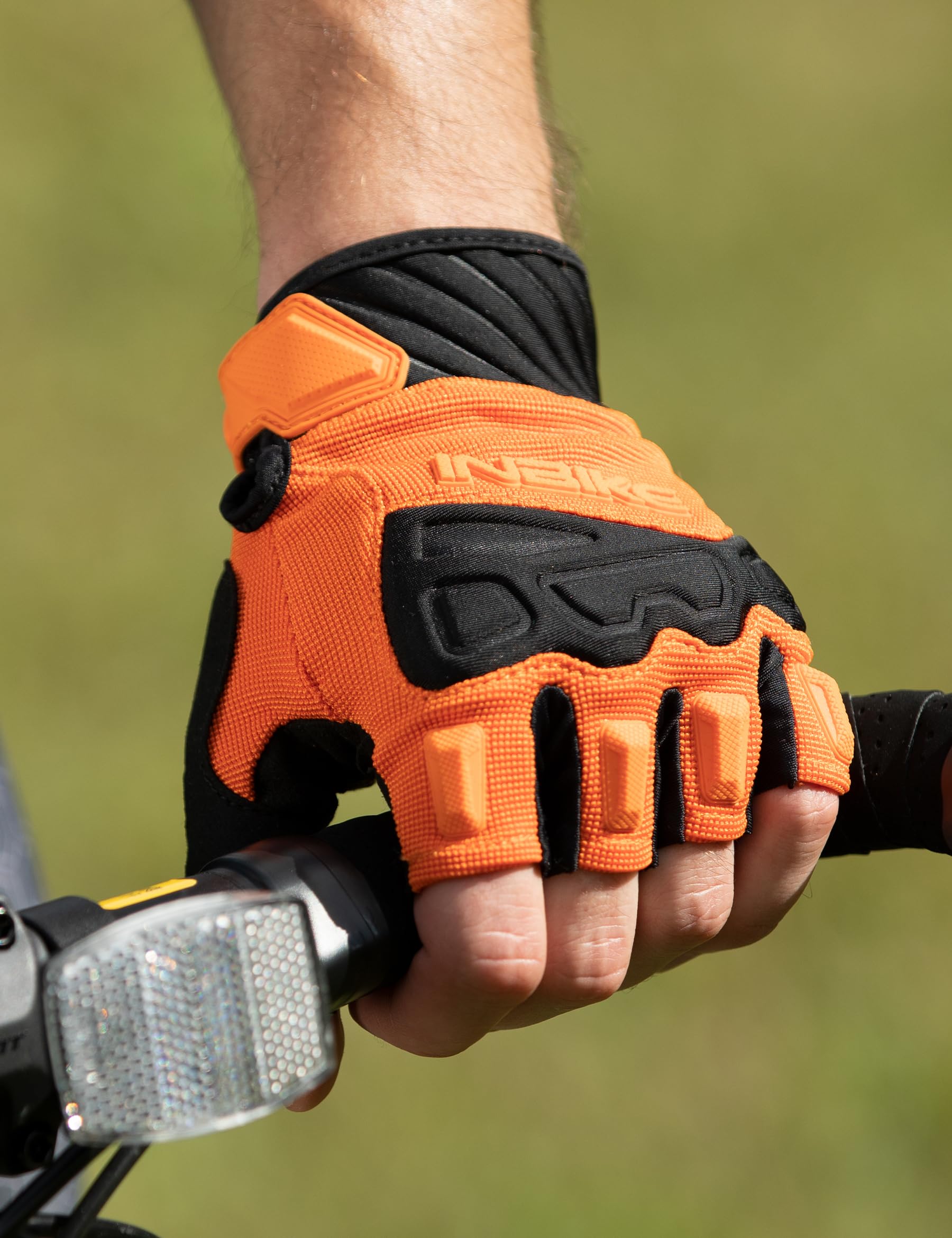 INBIKE Guantes Ciclismo Verano Hombre Mujer Guantes Bicicleta Elásticos Transpirables con Cierre De Velcro (MH010)