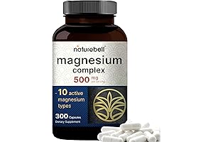 Nature Bell Magnesium Complex Supplement: 300 Capsules, 10 Active Forms