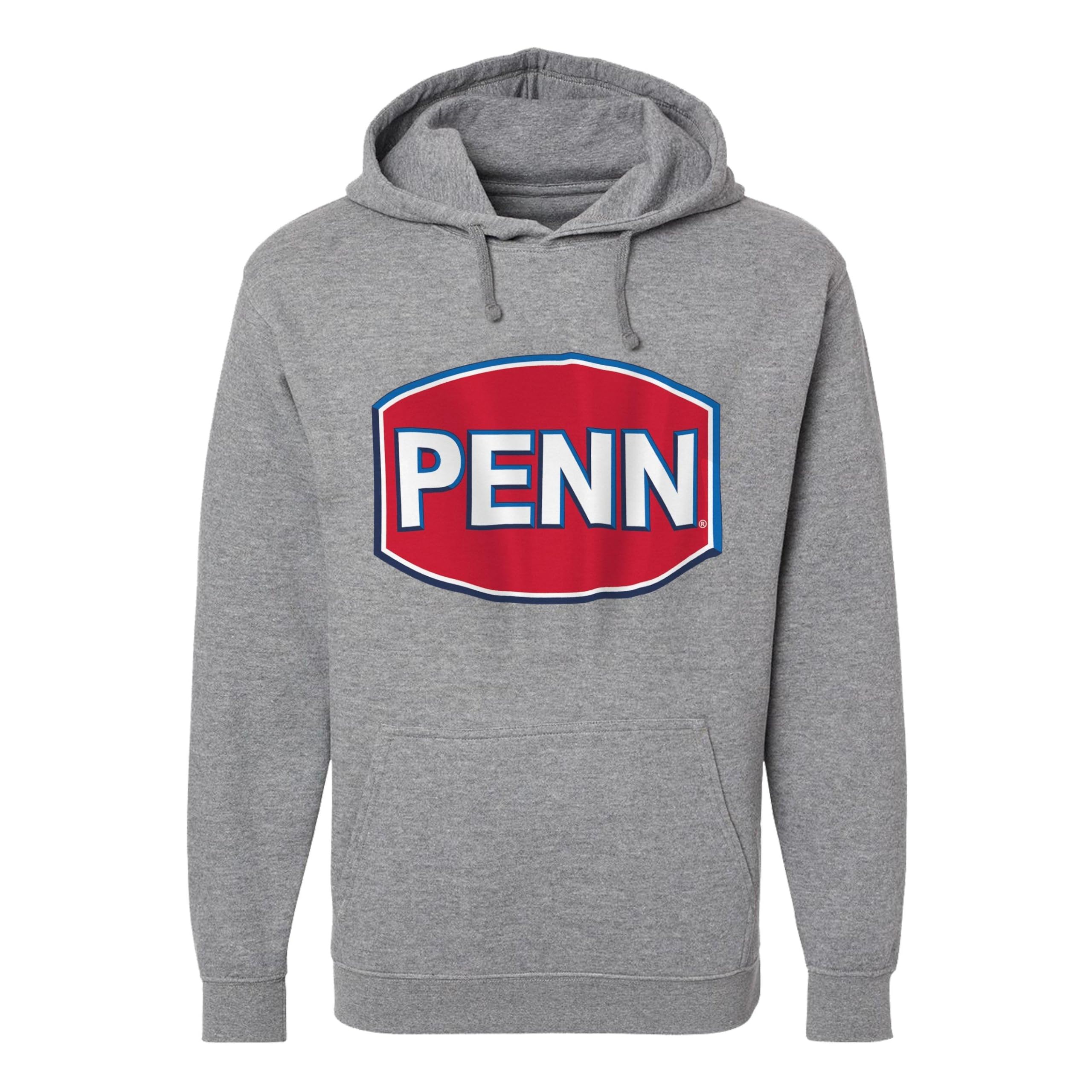 PENN Men's Logo Pullover Hood, Heather Grey, XL