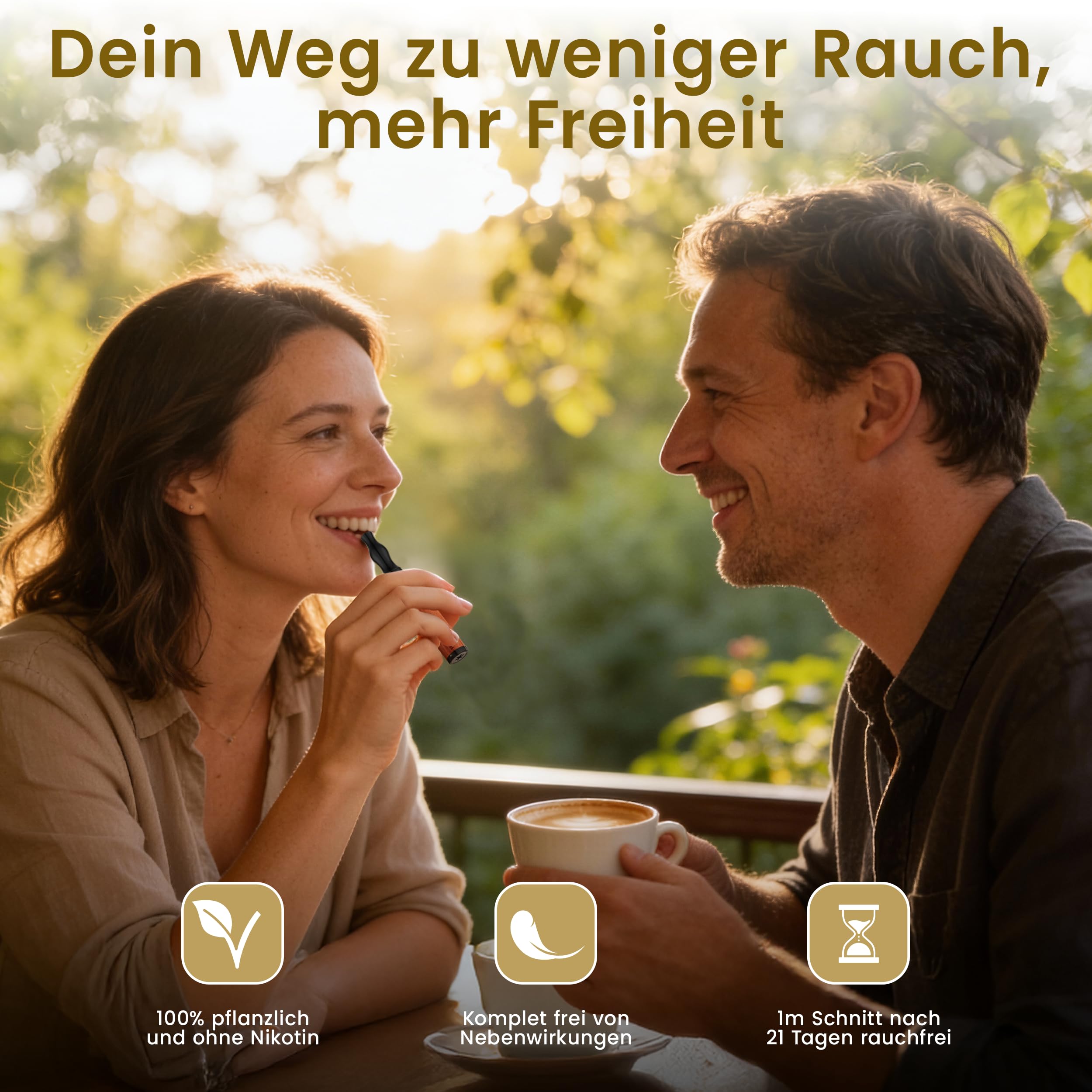 Rauchentwöhnung Atemkette mit mehr Widerstand – Premium Zigarettenersatz mit 18 Filter (Minze, Wassermelone, Kaffee) – Rauchfrei Hilfsmittel als nikotinfreie Alternative mit Geschmack