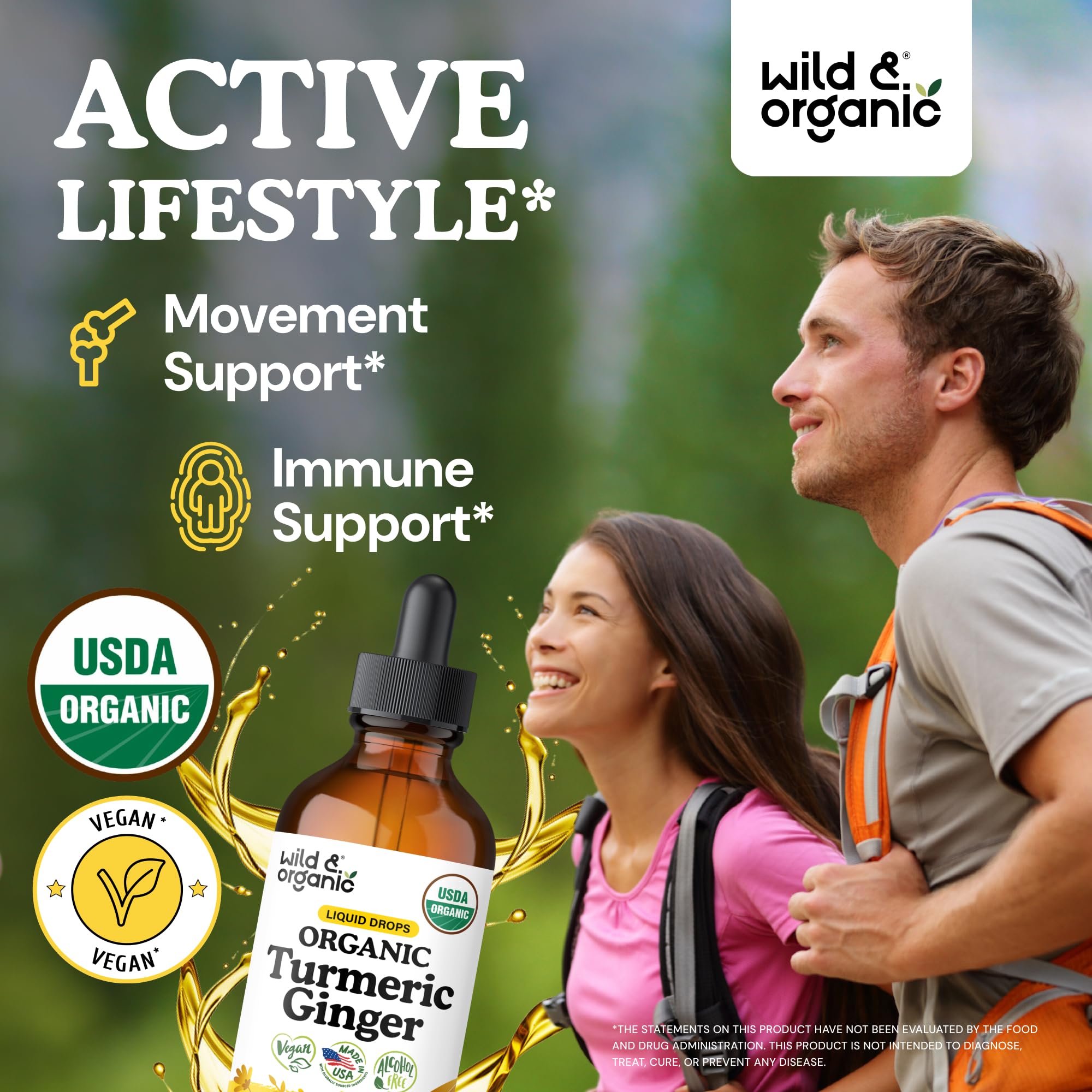 Wild & Organic Turmeric and Ginger Supplement - Movement & Immunity - 4 oz — Amazon image 2