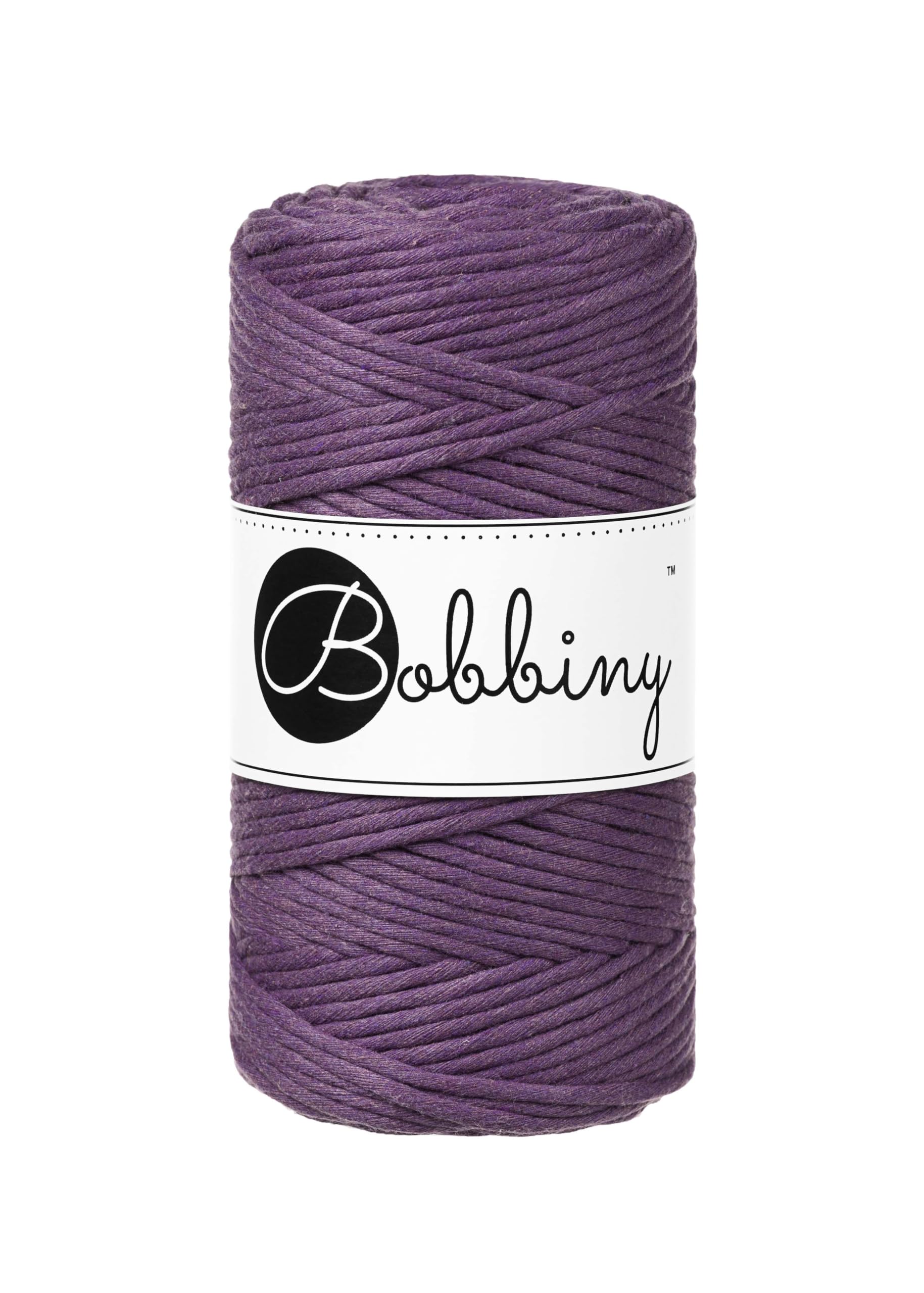 Bobbiny Macrame Cord / Purple / Violet / 3mm / 100m