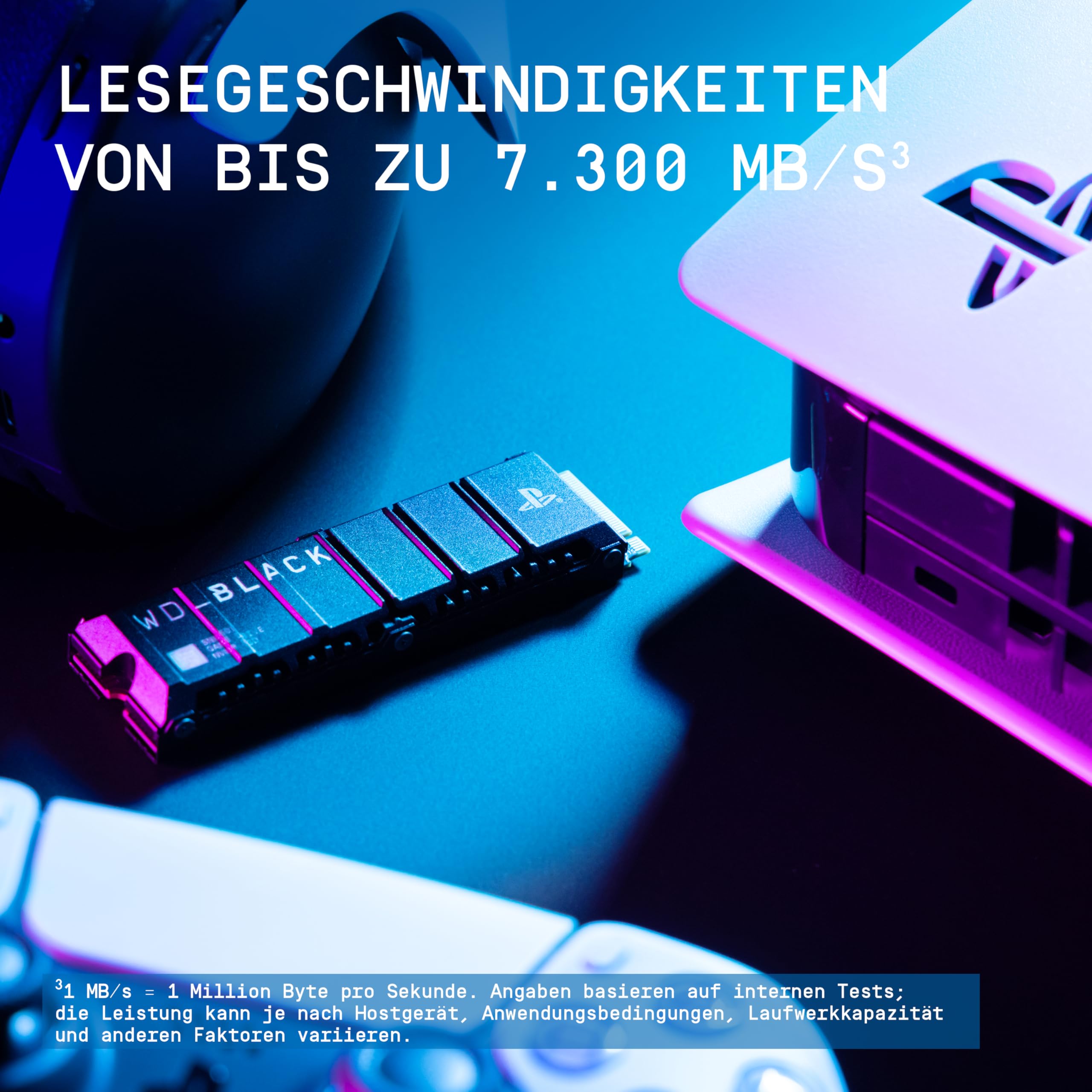 WD_BLACK SN850P 4TB NVMe SSD für PS5 mit Kühlkörper