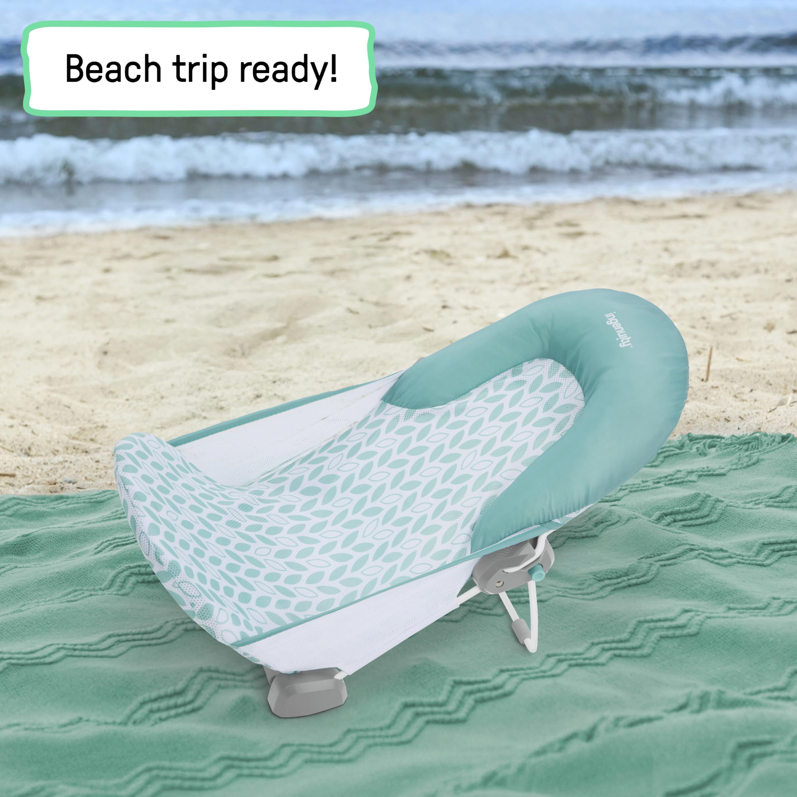 Ingenuity Foldaway 2-Position Bather - 2-Position Bath Support for Sink or Bathtub, for Ages 0-6 Months, Up to 20 Pounds - Image 4