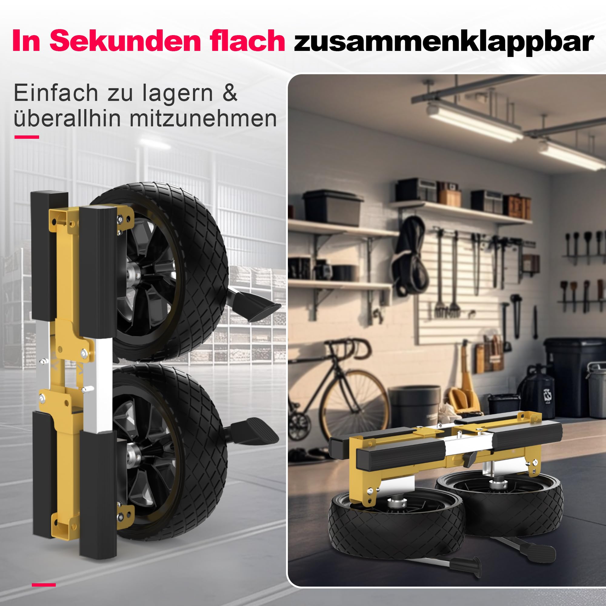 Kajakwagen Kanu-Transportwagen Kajak-Zubehör Transportkarre mit Vollschaumrädern, aufrechter Querstrebe und robuster Schwerlastkonstruktion
