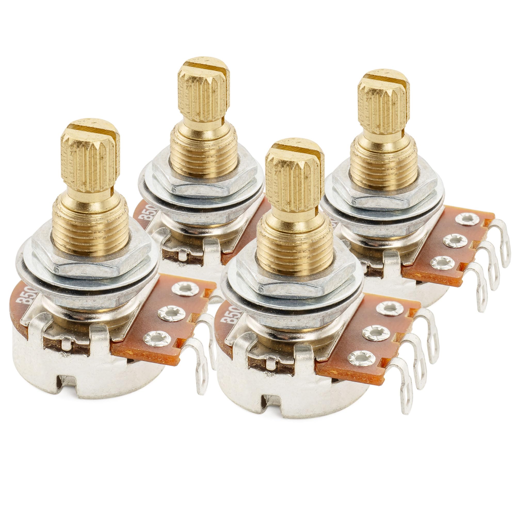 Amazon.com: Musiclily Pro B500K Mini Pots Brass Metric Split