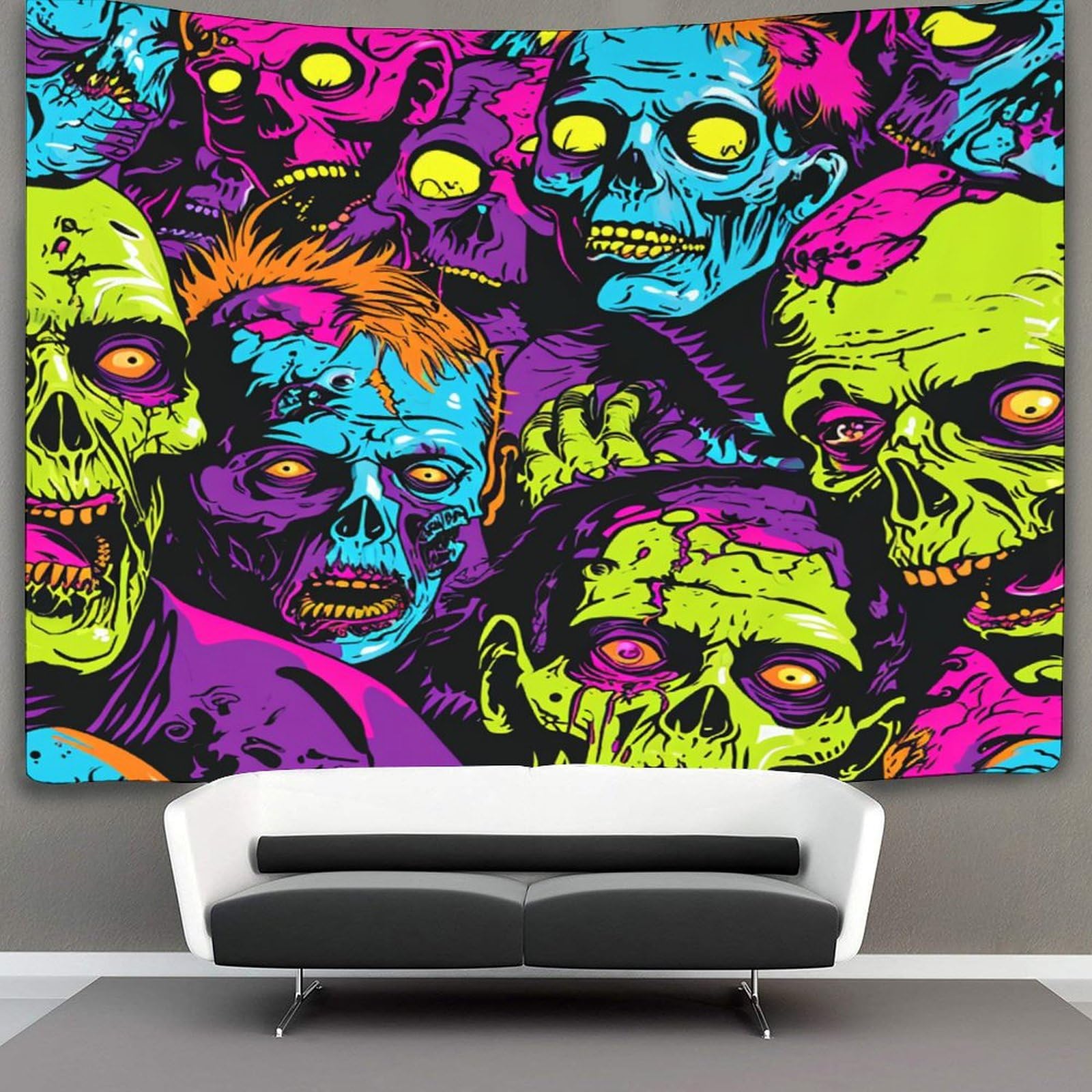 kaiyun Zombie Army Tapestry Skull Wall Hanging Bedroom Home Decor 180cmx230cm