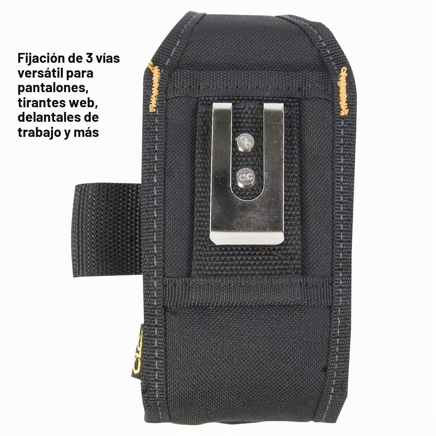 CLC Custom Leathercraft 1105 - Soporte para teléfono Celular y Herramientas de 5 Bolsillos, Color Negro, pequeño