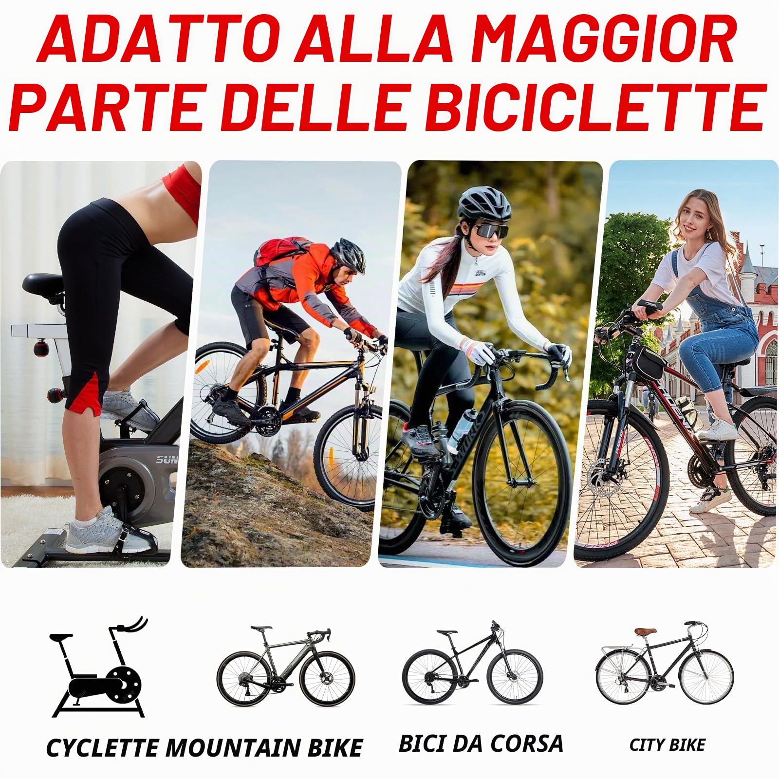 Sella per Bicicletta Pro Max Comoda,Sella Bici in Memory Foam Morbido Ampia, Uomo Donna Sellino Bicicletta Traspirante Ergonomica per Biciclette da Strada, City Bike, Mountain Bike
