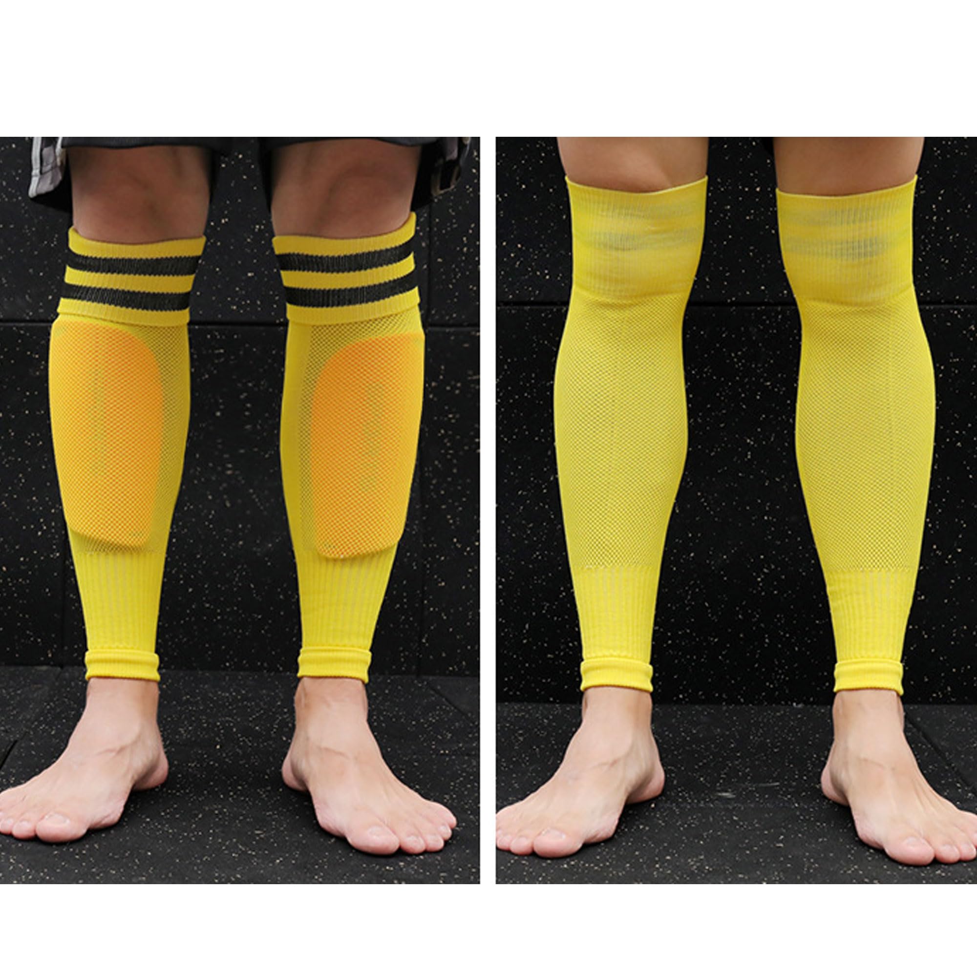 Medias deportivas hasta la rodilla, almohadillas de fútbol transpirables y suaves