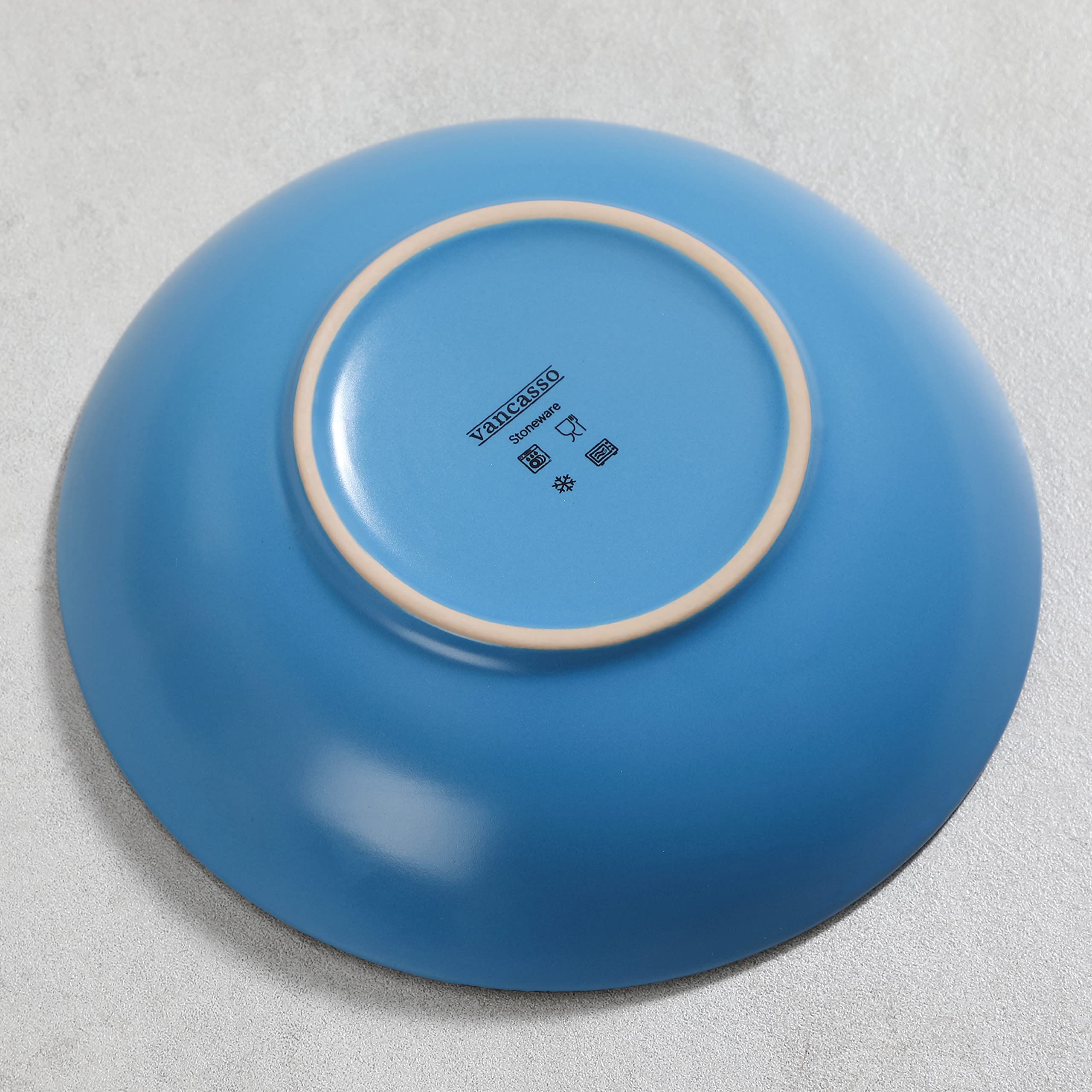 vancasso, Série Moda, Assiette Creuse en Céramique, Assiette à Soupe Saladier - 4 Pièces