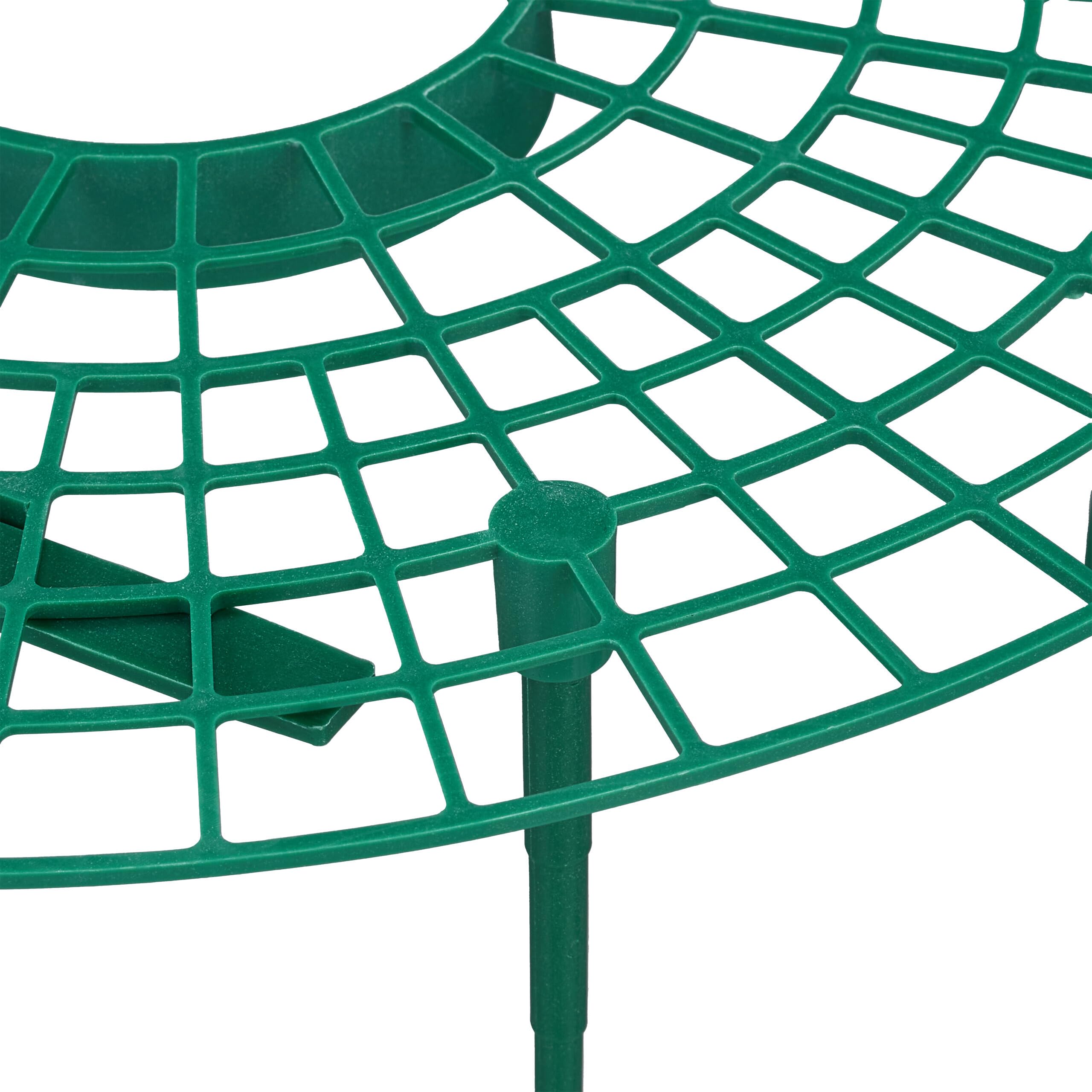 Relaxdays Soporte para Fresas, Set de 15, Protección contra Caracoles, Plástico, Rejilla Anti Putrefacción y Moho, Verde