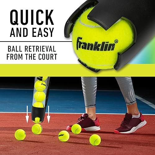 Miniatura 4 de Franklin Sports, tubos de recogida de pelotas de pickleball, tenis y pádel - (15) pelotas de tenis/pádel + (13) tubos elevadores de pickleball -