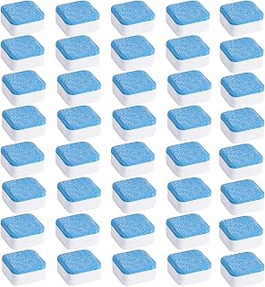 40 Packs Solid Washing Machine Cleaner Tablets,Washing Machine Cleaner Descaler Solid Washing Cleaner, Deep Cleaning Remover with Triple Decontamination for Bath Room Kitchen