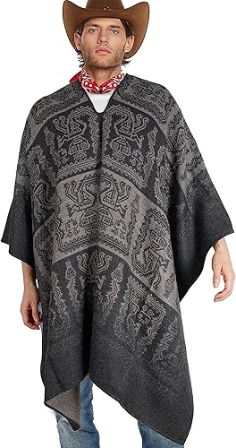 Poncho de alpaca para hombre, Ponchos de lana para adultos, Poncho de lana para hombre