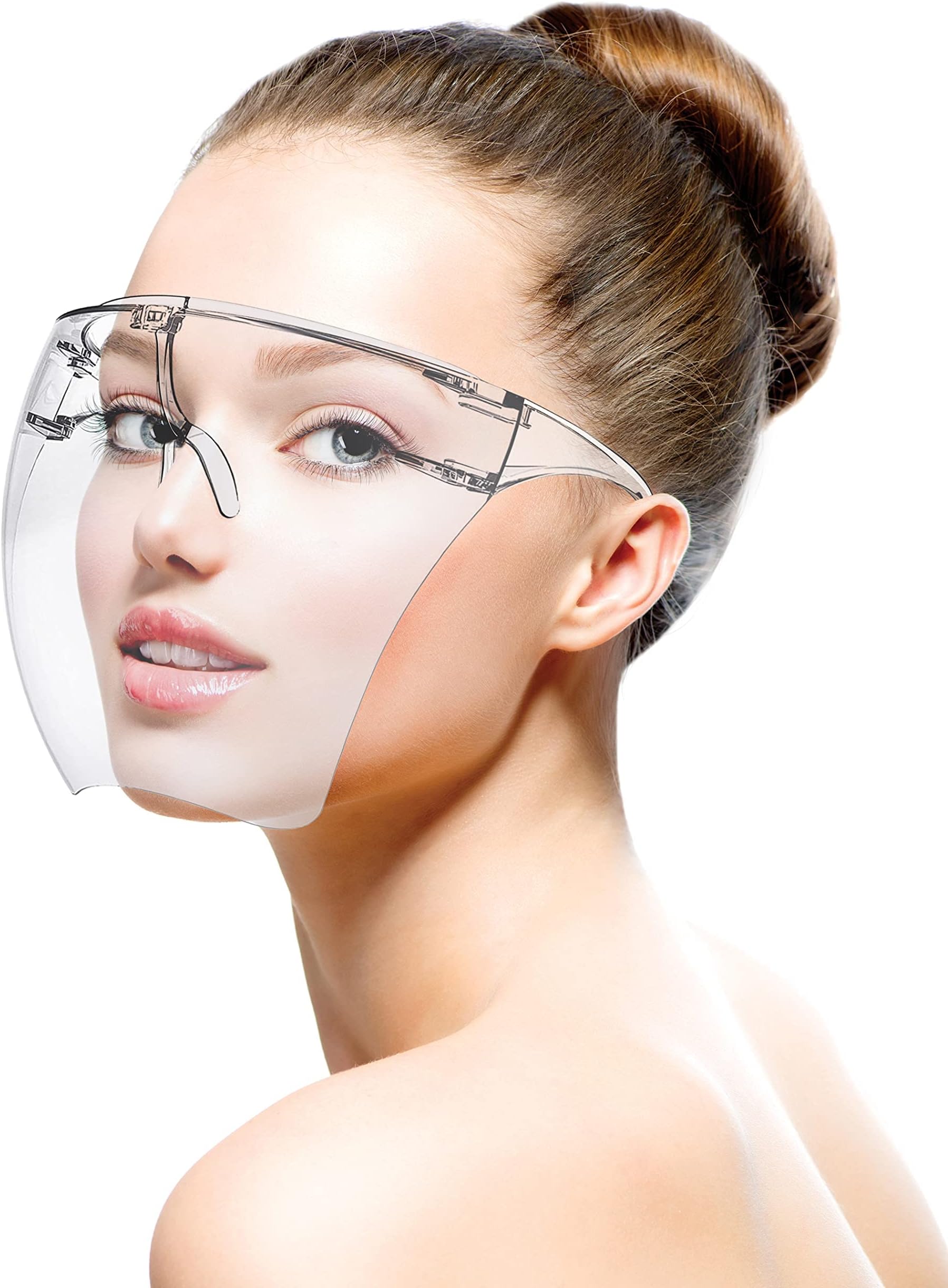 Reusable Silicone Safety Face Mask (Clear, 15.9 x 12.3cm, Medium, 75g)