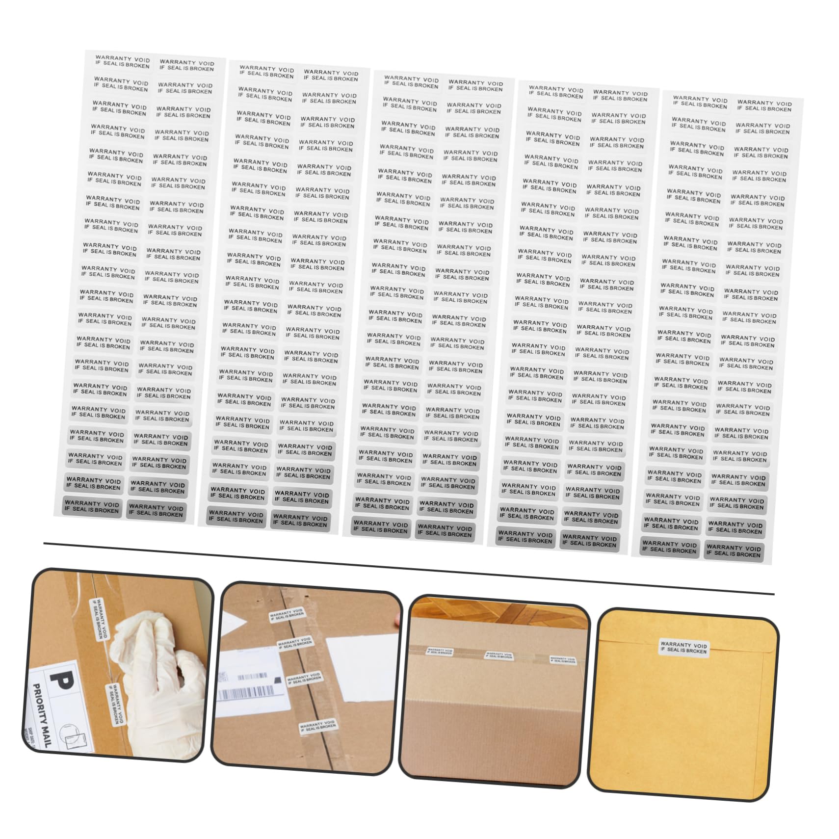 SHINEOFI 1600pezzi Etichette Adesive Antifrode e Facili Applicare Resistenti e Versatili Per Elettronici Abbigliamento e