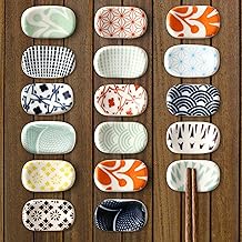 happykau 箸置き そらまめ 16個セット 箸枕 はしおき 箸台 和風 和柄 陶器 和食器 おもしろ お箸置き 可愛い 箸休め 卓上飾り物 小物入れ (ミックスカラー - 16個入り)