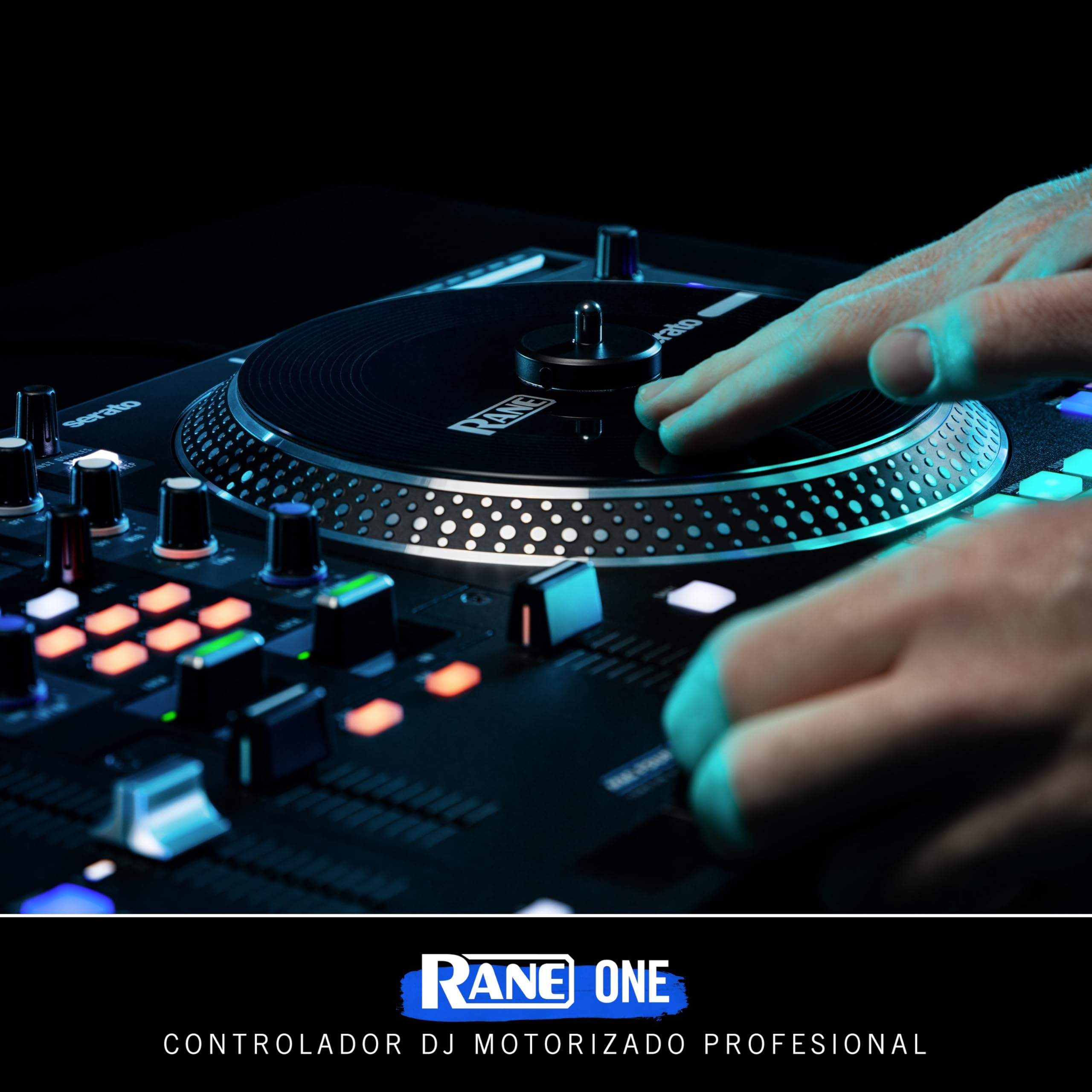 RANE ONE, Controlador DJ Profesional con Platos Motorizados de 7.2" Para Serato, Mesa de Mezclas con Serato DJ Pro Incluido, Efectos y 8 Pads