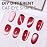AILLSA Glass Cat Eye Gel Nail Polish, 15ml Red Glitter Jelly Sheer Gel Polish, Translucent Magnetic Shimmer Sparkle Nail Art U V Salon 0.5 OZ GF37