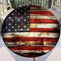 Vista 26 de Round Fitted Tablecloth with Elastic Outdoor Table Cover Round Elastic Tablecloths for Tables Waterproof Wipeable Table Cloths for