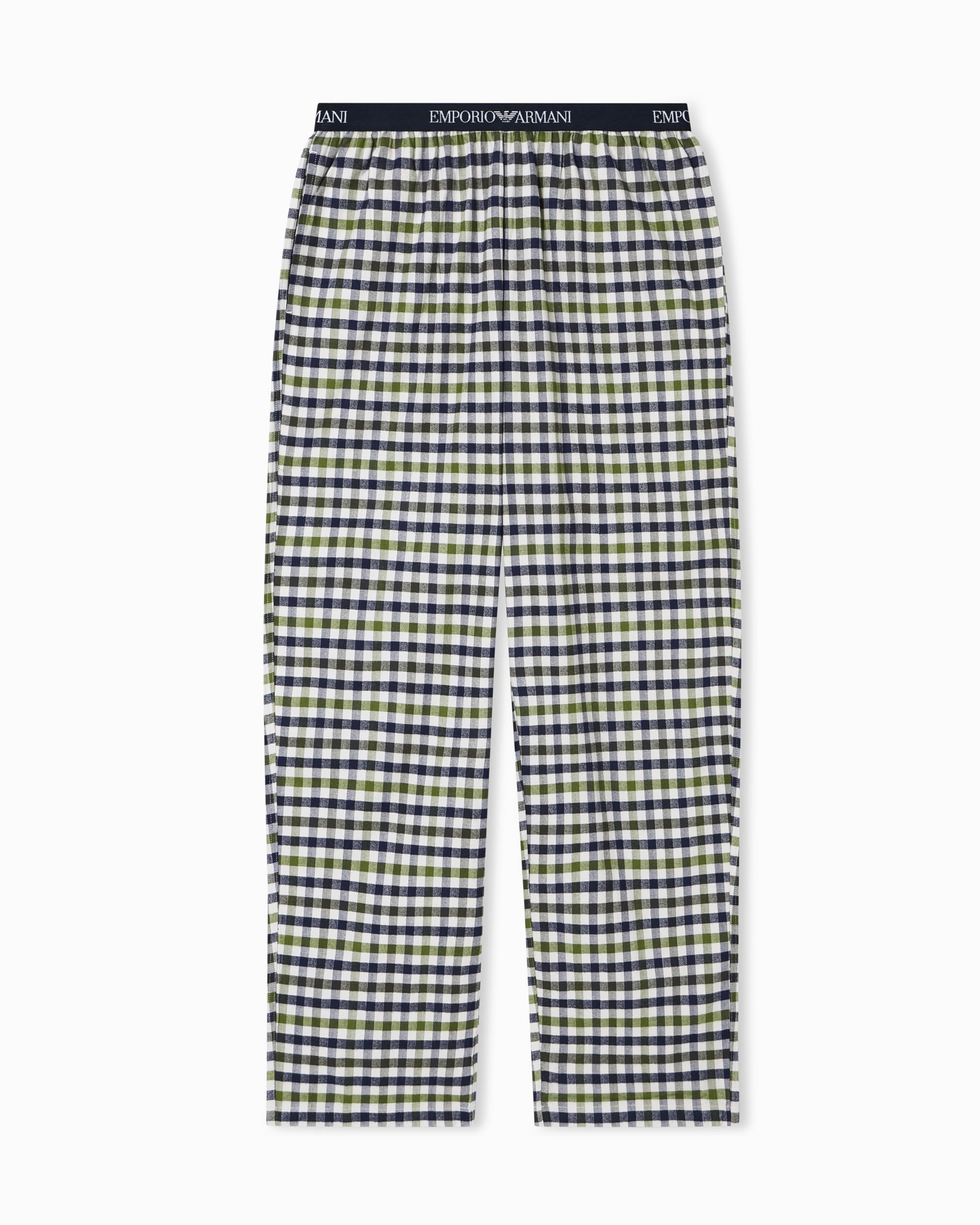 Emporio Armani MAN'S YARN DYED WOVEN PANTS BLUE L