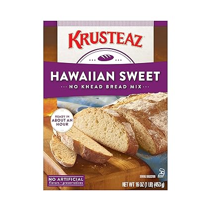 Krusteaz Hawaiian Sweet No Knead Bread Mix, 16 oz