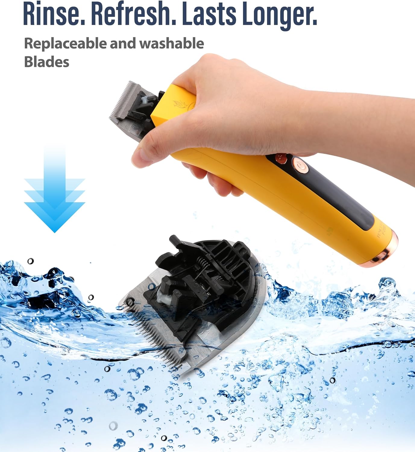 Professional Dog Grooming Clippers with 12H Runtime & Replaceable 440C Blade, 3-Speed Low Noise Electric Dog Shaver for Thick, Matted, Curly Hair, Cordless Clipper for Groomer & Home Use, Black