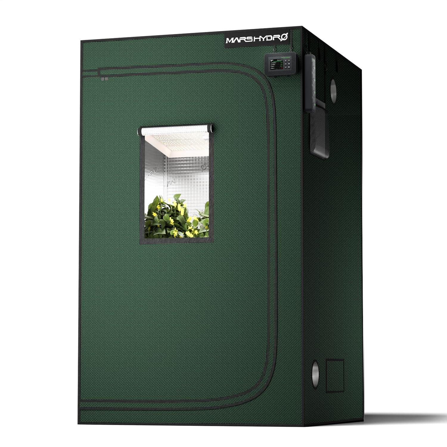 MARS HYDRO Pro Grow Tenda da giardino 120 x 120 x 200 cm, per interni Grow Tent riflettente Mylar allevamento idroponico, vassoio rimovibile per la crescita di piante