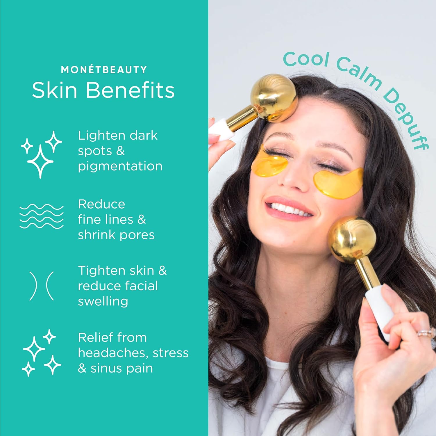 Stainless Steel Ice Globes for Facials (Gold), Durable Cryo Globes Instantly Reduce Puffiness, Tighten Pores and Sinus Relief, Face Globes for Facial Massages and Daily Beauty Routines - Image 3