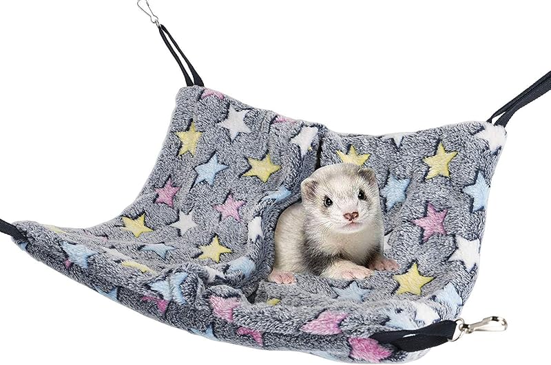 Rede para Pequenos Animais Niteangel com Tecido Macio e Presilhas, Blue, Star – 40,13 x 40,13 cm
