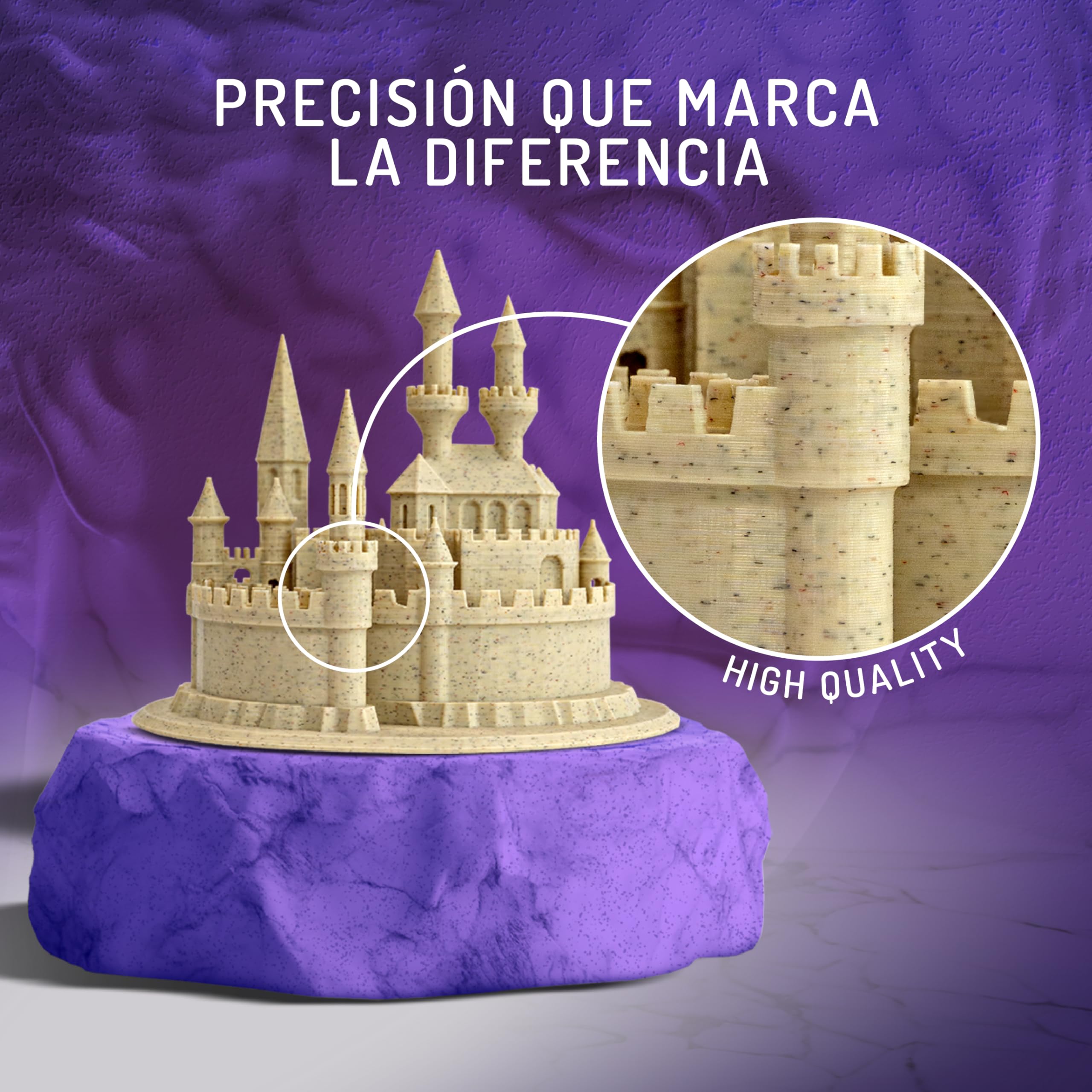 WINKLE Filament PLA HD Texture Arena 2,85 mm 1kg, Filament do drukarki 3D | Teksturowany filament kompatybilny ze wszystkimi drukarkami 3D, dokładność wymiarowa +/- 0,03 mm, wyprodukowano w Hiszpanii