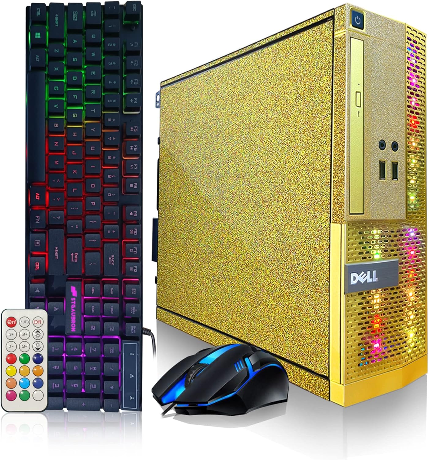 Amazon.com: Dell PC Treasure Box RGB Desktop Computer Intel Quad Core ...