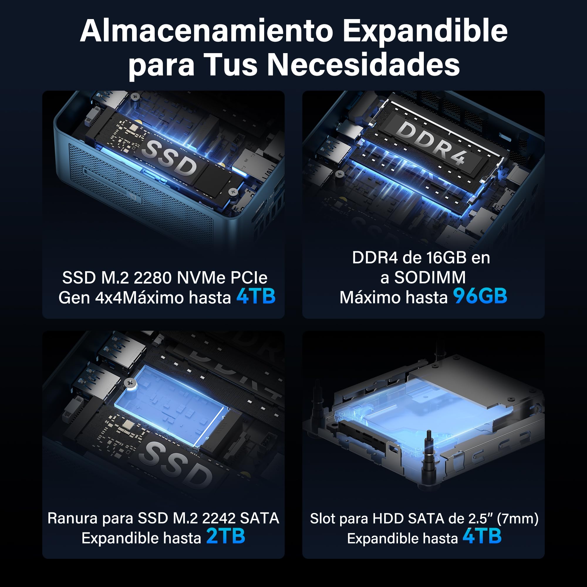 GEEKOM IT12 Mini PC 2026 Edition con Intel i5-12450H, 16GB RAM + 512GB SSD | Mini Ordenador con LAN de 2.5 Gbps, Iris Xe 8K, USB4, Mini PC Empresarial para Servidor Plex y Teletrabajo