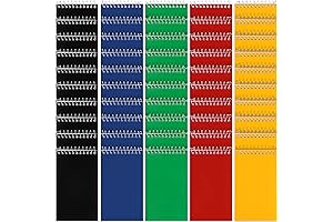 50 Pack 3x5 Spiral Memo Pads | Small College Ruled Pocket Spiral...