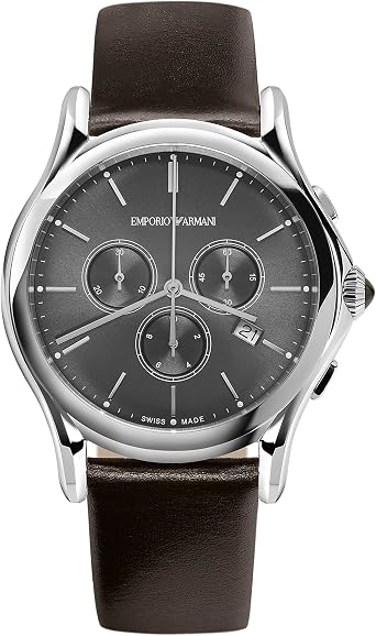 Emporio Armani Orologio Analogico Quarzo da Uomo con Cinturino in Pelle  ARS4000 : Amazon.it: Orologi