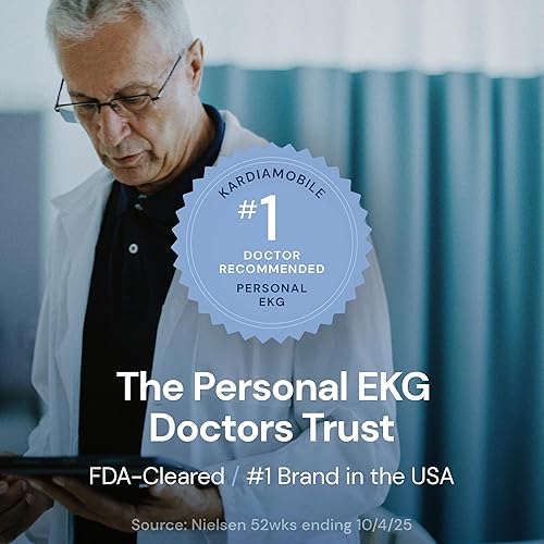 Miniatura 8 de KardiaMobile 1-Lead EKG Monitor, Medical-Grade FDA-Cleared Personal Heart Monitor, Detects Normal, AFib & Arrhythmias, Unlimited Recordings, 30
