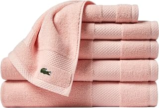 Lacoste Heritage Supima Cotton 6-Piece Towel Set, Light Pink