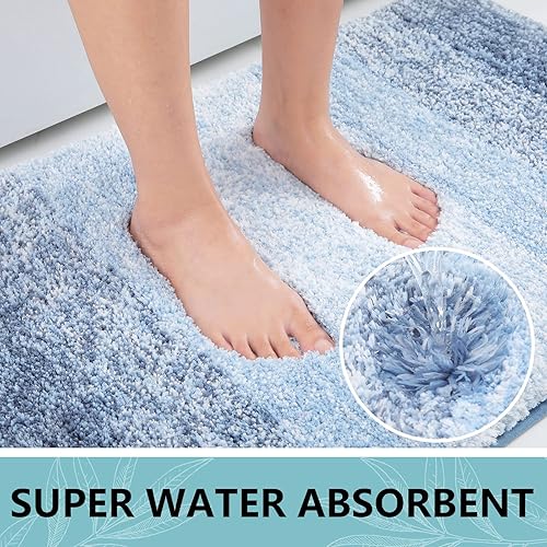 Miniatura 2 de Arotive Alfombras de baño de microfibra y alfombras de inodoro en forma de U, 3 piezas, tamaño de alfombra de baño 24 x 16, 30 x 20 pulgadas y