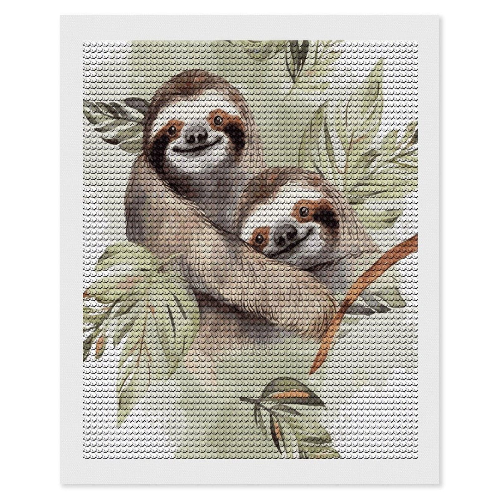 LDGSUPH Watercolor Sloth Diamond Painting Kits for Adults Paint with Diamond Pictures Art DIY Full Drill Diamond Dots Painting Personalized Diamond Photo for Home Wall Decor Gift 16"x20"