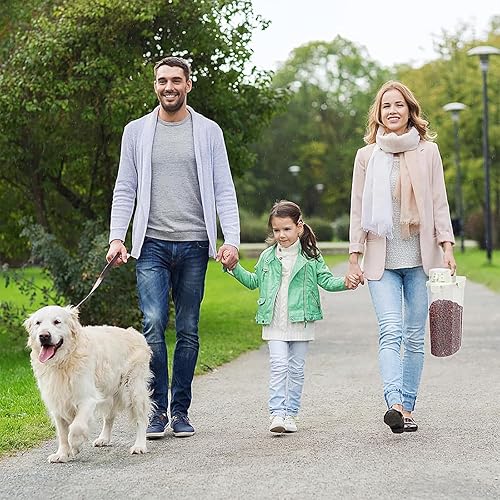 Miniatura 31 de Contenedor de almacenamiento de 5 a 7 libras, recipientes portátiles para alimentos para mascotas con boquilla grande y taza mejoradas, dispensador